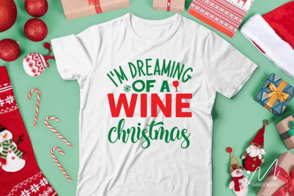 I'm Dreaming of a Wine Christmas SVG